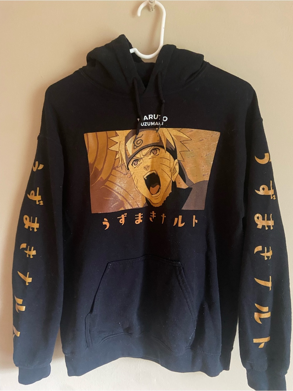 Black Naruto Graphic Pullover Hoodie - Anime Hoodie